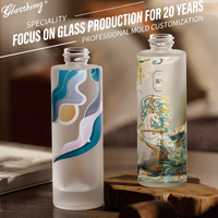 Bouteilles de lotion et de toner cosmétiques en verre givré mat personnalisées en usine, impression personnalisée en anglais, logo couleur, emballage de parfum, Chine