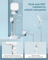 Support de téléphone portable avec lumière vidéo LED et télécommande, équipement de photographie alimenté par batterie pour enregistrement vidéo sur trépied TikTok