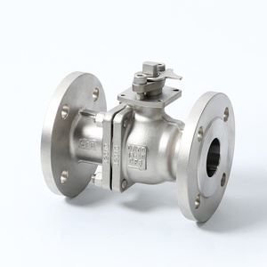 Válvula de bola manual de acero inoxidable 304/316 de paso directo con brida, personalizada Q41F-16P, con maneta de bloqueo, DN100, estándar nacional, baja presión - Product Image 2