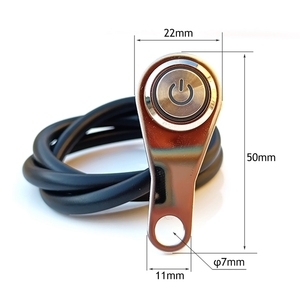 Led xe máy chuyển đổi ánh sáng on + Off Handlebar núi thép không gỉ không thấm nước 12V sương mù đèn xe máy sừng đẩy nút chuyển đổi - Product Image 2