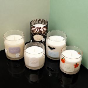 Bougie parfumée d'Halloween MW, joli pot en verre, citrouille, chauve-souris, fantôme, aromathérapie pour la décoration de la maison - Product Image 3