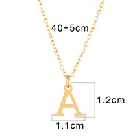 Collar con Letra para Adultos y Niños, Elegante, de Acero Inoxidable Dorado, con Colgante de Letra Inicial M, Joyería Minimalista ALN26040754