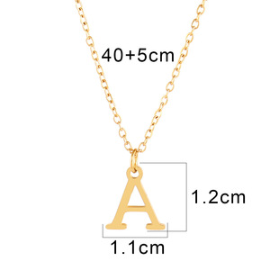 Collar con Letra para Adultos y Niños, Elegante, de Acero Inoxidable Dorado, con Colgante de Letra Inicial M, Joyería Minimalista ALN26040754 - Product Image 4