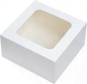Venta caliente caja de pastel de boda de lujo para invitados panadería caja de pastel 10 pulgadas