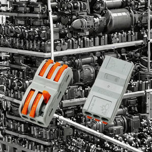 Connecteur rapide à poussoir gris-orange, terminal électrique à câblage rapide, connecteur de raccordement rapide en cuivre pour fils – Vente chaude - Product Image 3