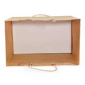 <span class=keywords><strong>Sac</strong></span> en papier <span class=keywords><strong>kraft</strong></span> avec poignée, 1 pièce, pour les courses - Product Image 4