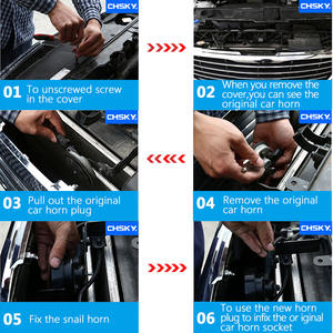 Nieuwe Auto Slak Hoorn 12V Waterdichte Lange Levensduur Hoge En Lage Spoed Hoorn - Product Image 5