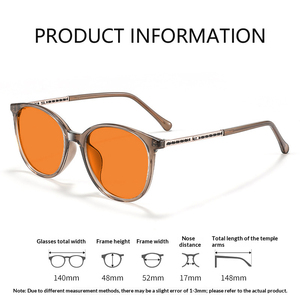 Gafas Ópticas de Alta Calidad en Existencia, Clásicas, Ultraligeras, Material TR90, Lentes Naranja CR39, 100% Anti Luz Azul para Hombre y Mujer - Product Image 3