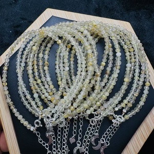 Bán buôn tự nhiên Rutilated thạch anh pha lê Vòng đeo tay S 925 Bạc khóa Inset tinh thể tự nhiên đồ trang sức - Product Image 4