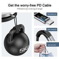 Cable de carga rápida USB tipo C, 240W, 5A, con certificación CE, FCC, RoHS, CA65, UKCA