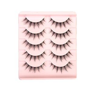 Pestañas Postizas de Una Pieza Estilo Tailandés, Populares, con Base Transparente en Forma de V, Estilo Cómic de Hadas - Product Image 5