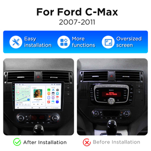 วิทยุติดรถยนต์ Junsun Carplay สำหรับรถยนต์ฟอร์ด C-MAX ปี 2007-2011 ระบบอัจฉริยะในรถยนต์ ระบบนำทาง GPS ระบบมัลติมีเดีย Android - Product Image 2