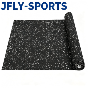 Rouleaux de revêtement de sol en caoutchouc haute élasticité, protection des joints, réduction du bruit, tapis pour CrossFit et musculation en salle de sport - Product Image 1