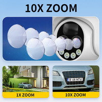 Caméra de sécurité IP solaire 1080P à double mode WiFi/4G avec détection de mouvement IA, installation facile, pour usage extérieur et maison intelligente