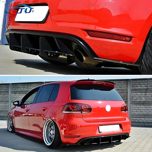 Difusor de labio de parachoques trasero de coche estilo Maxton ABS negro divisores laterales para Volkswagen <span class=keywords><strong>Golf</strong></span> VII <span class=keywords><strong>R</strong></span> Line GTI <span class=keywords><strong>MK6</strong></span> A6 MK7 MK7.5 2009-2020 - Product Image 4