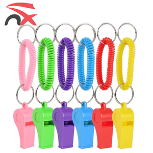 Ingrosso logo personalizzato bocchino arbitro pratica di calcio fischio sportivo fischietto portachiavi con braccialetto - Product Image 1