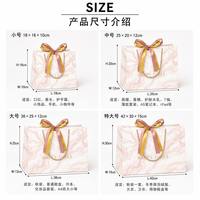 Sac cadeau Fête des Pères en stock, sac en papier de luxe texture marbre, sac de remerciement prêt à expédier, emballage de boutique en gros, sac fourre-tout