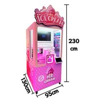 Distributeur automatique de crème glacée, machine à desserts glacés intelligente avec écran tactile pour centre commercial, parc d'attractions