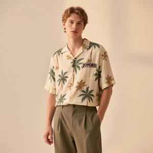 Áo sơ mi Hawaii nam tay ngắn cài nút, kiểu cổ điển thập niên 1950, áo bowling, áo đi biển, áo camisa do palmeira mùa hè - Product Image 1