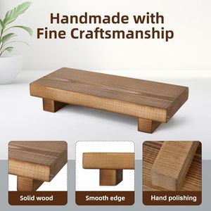 Soporte de Jabón de Madera con Base, Bandeja Rectangular para Baño y Cocina, Exhibidor de Mesa, Decoración del Hogar (8.66x3.54 Pulgadas) - Product Image 3