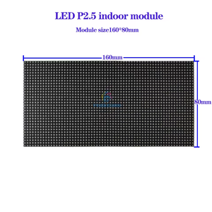 Module d'affichage LED intérieur haute résolution XOBLED 1920 Hz 500 nits P2.5 160x80mm 64x32 pixels 1/16 Scan - Product Image 3