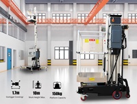Nouvel ascenseur de mât en alliage avec plate-forme élévatrice en alliage d'aluminium 6m Type d'élingue de chaîne de moteur de traction pour les imprimeries