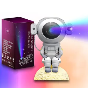 Yıldızlı gökyüzü projektör astronot uzay gece lambası Bluetooth müzik astronot projektör lambası ev dekorasyon için
