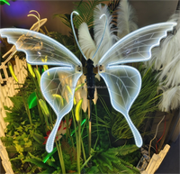 Extérieur 3D flottant papillon lumière étanche jardin décor mariage fête événement noël chaud blanc décoration