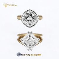de bagues de fiançailles en Moissanite 2ct coupe poire S925 bagues en Moissanite en argent Sterling bijoux bague Moissanite