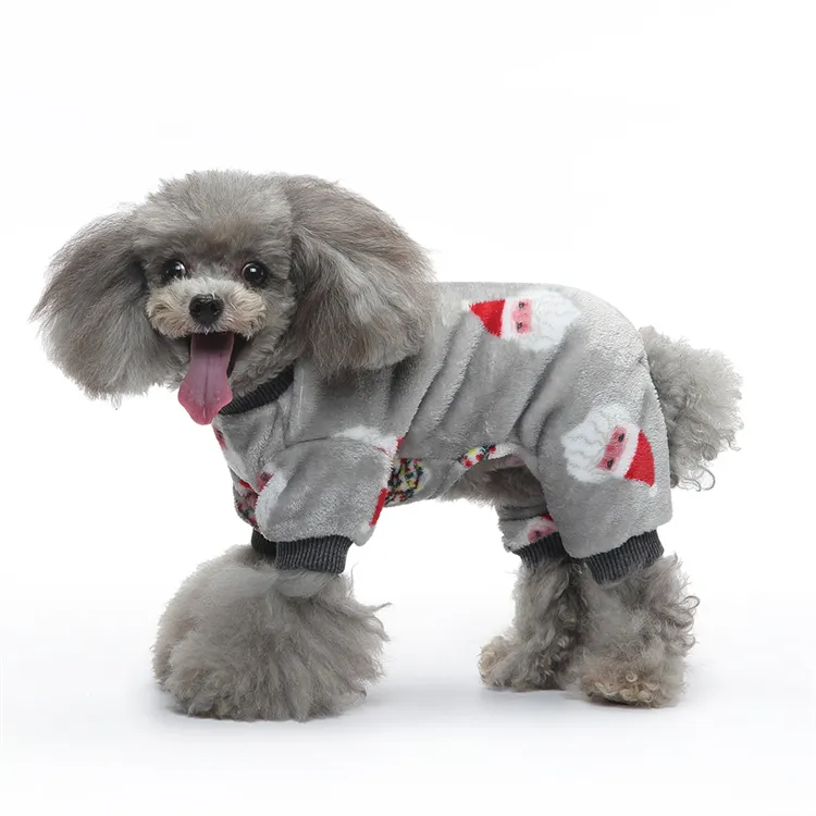 Top Seller kostum hewan peliharaan kostum anjing Natal desain bagus piyama anjing hewan peliharaan