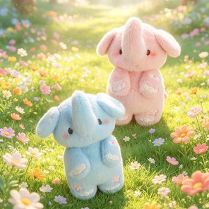 Nuovo Arrivo: Peluche di Elefanti Piccoli e Accoppiati, Regalo di San Valentino, Morbido Giocattolo Animale Blu e Rosa - Product Image 3