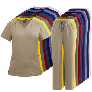 Conjuntos de Uniformes Médicos Beige para Mujer, Estilo Más Vendido, Conjuntos de Uniformes Médicos Multicolor, Uniformes de Doctora de Hospital, Uniformes Médicos - Product Image 1