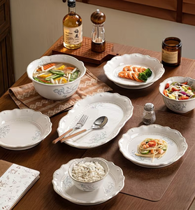 Quality Choice Porcelain <b>Dinnerware</b> Sets Vintage Style Wholesale Ceramic Tableware Dishwasher Safe Eco-Friendly Portable - Product Image 1