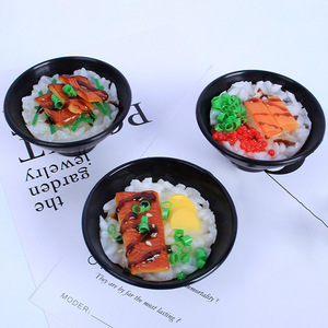 Porte-clés bibimbap coréen réaliste de grande taille, décoration de stand de marché nocturne, breloque de sac - Product Image 1