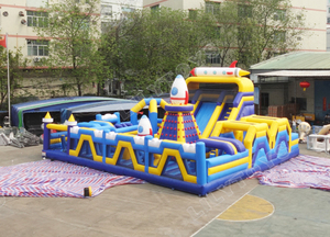 Lilytoys - <span class=keywords><strong>Castillo</strong></span> Inflable Profesional con Tobogán, Diseño de Cohete Espacial, Casa de Brinco de PVC, <span class=keywords><strong>para</strong></span> Parques de Diversiones - Product Image 3