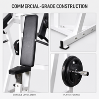 Appareil de musculation commercial Iso-lateral Low Row robuste en acier, à charge par plaques, pour entraînement assis en position de rameur, destiné à l'entraînement de force