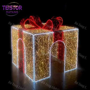 Christmas Gift Box Archway Motif Light LED Outdoor Entrance Decoration for Commercial Holiday Display - Product Image 2