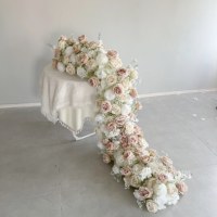 Tira de Flores - Decoración de Fondo para Bodas, Arreglo Floral para Arco, Diseño de Salón de Exposiciones, Hilera Larga de Flores, Flores Artificiales