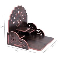 Vente en gros de temple hindou indien Pooja Mandir en bois de conception traditionnelle fixé au mur pour la maison pour la célébration de Diwali