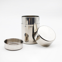 Mini boîte à thé en acier inoxydable OEM, conteneur portable pour poudre de matcha avec couvercle hermétique pour les voyages/usage domestique