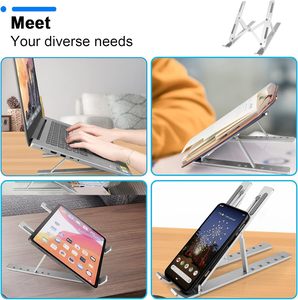 <span class=keywords><strong>Support</strong></span> <span class=keywords><strong>portable</strong></span> ergonomique pliable en alliage d'aluminium pour <span class=keywords><strong>ordinateur</strong></span> <span class=keywords><strong>portable</strong></span> <span class=keywords><strong>Support</strong></span> réglable multi-angle ventilé antidérapant pour MAC-book <span class=keywords><strong>HP</strong></span> Dell - Product Image 2