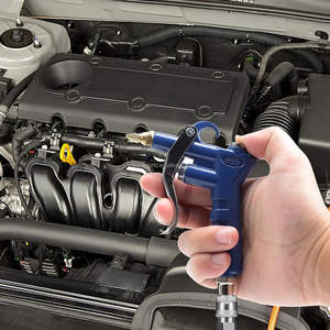 Pistola de soplado de aire industrial azul 989 con boquilla de flujo de aire ajustable de latón y piezas de aire neumáticas de extensión - Product Image 6