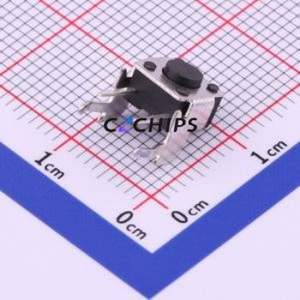 TS-1093A-A2B2-D2 Tactile Switch Through hole Component THT Switch Single Pole Single Throw Round Button 1.8N Right Angle Insert - Product Image 1