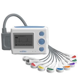 Viatom Th12 Enregistreur <span class=keywords><strong>Holter</strong></span> Portable 12 Canaux 24 Heures avec Câble, <span class=keywords><strong>Appareil</strong></span> ECG, Moniteur de Fréquence Cardiaque, Électrodes ECG - Product Image 1