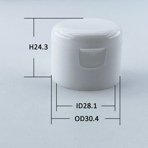 28 mm 410 nghiêng con dấu chai nhựa Trắng nắp đường kính lớn phẳng hàng đầu bao bì chất lỏng PP nhựa nắp lật bóng - Product Image 6
