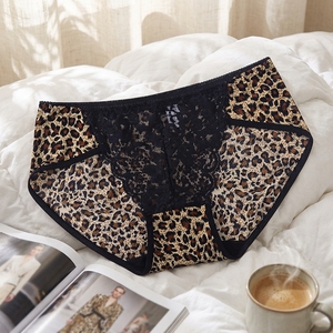 Women's High Cut Solid Ice Silk Lace Seamless Thin Low-Rise Plus Size <strong>Underwear</strong> <strong>One</strong>-Piece Knitted Lolita Style Waist Logo Nylon - Product Image 4