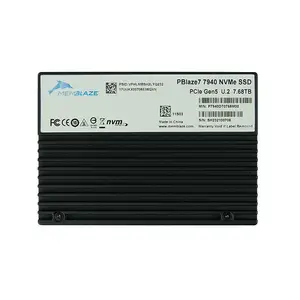PBlaze7 79402.5インチU.2 7.68T 8T PCIe 5.0 NVMe 2.0 (PCサーバーおよびワークステーションエンタープライズSSD用)