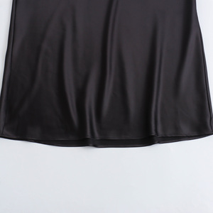 Vestido de Verano Informal de Seda Plisado sin Mangas en 9 Colores Sólidos para Mujer - Product Image 6