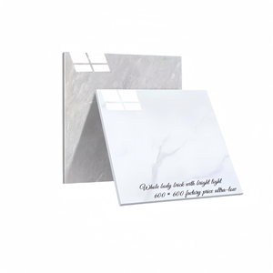 Carreaux de céramique vitrifiés en marbre blanc <span class=keywords><strong>Jazz</strong></span> 600x600 modernes entièrement vitrés, antidérapants, résistants à l'usure pour la maison, le salon et la chambre à coucher. - Product Image 1