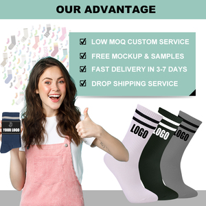 Chaussettes en coton personnalisées pour hommes, design jacquard tricoté décontracté, antibactériennes, logo par sublimation, pour le quotidien, printemps - Product Image 6